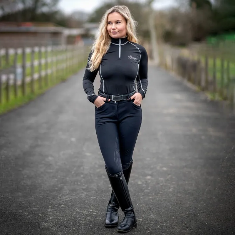 LeMieux Ladies Base Layer - Black/Grey-10
