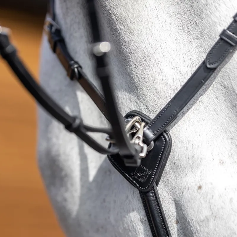 LeMieux Breastplate with Detachable Martingale - Black/Silver-1