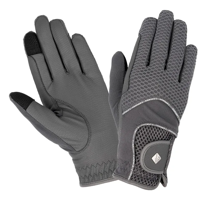 LeMieux 3D Mesh Riding Gloves - Grey-1