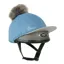 LeMieux Pom Helmet Cover - Ice Blue/Grey
