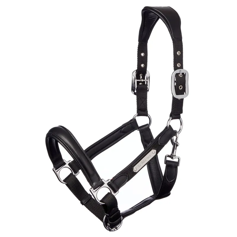 LeMieux Capella Leather Halter - Black/Black