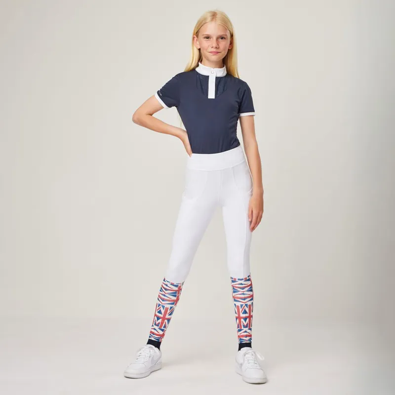 LeMieux Young Rider Full Seat Junior Pull On Breeches - White-3