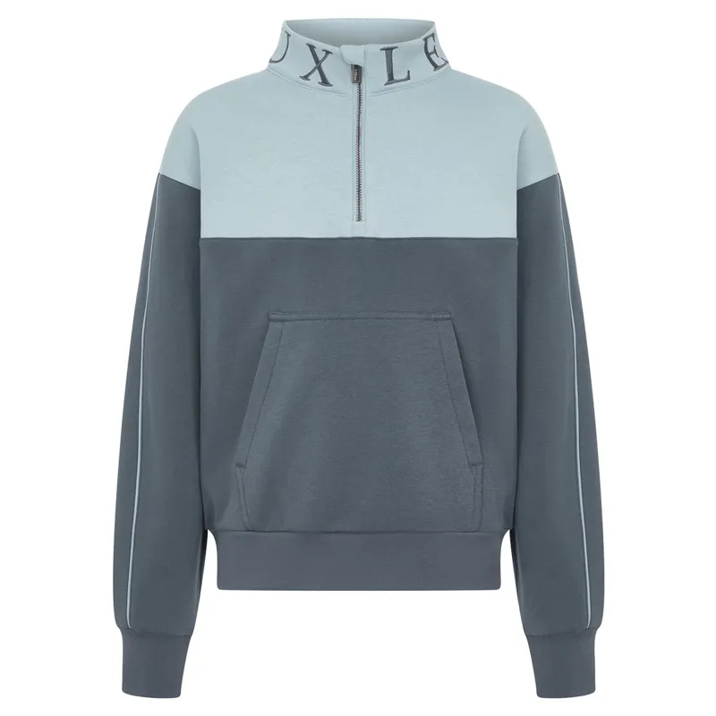 LeMieux Young Rider Kate Quarter Zip Junior Sweatshirt - Petrol/Glacier