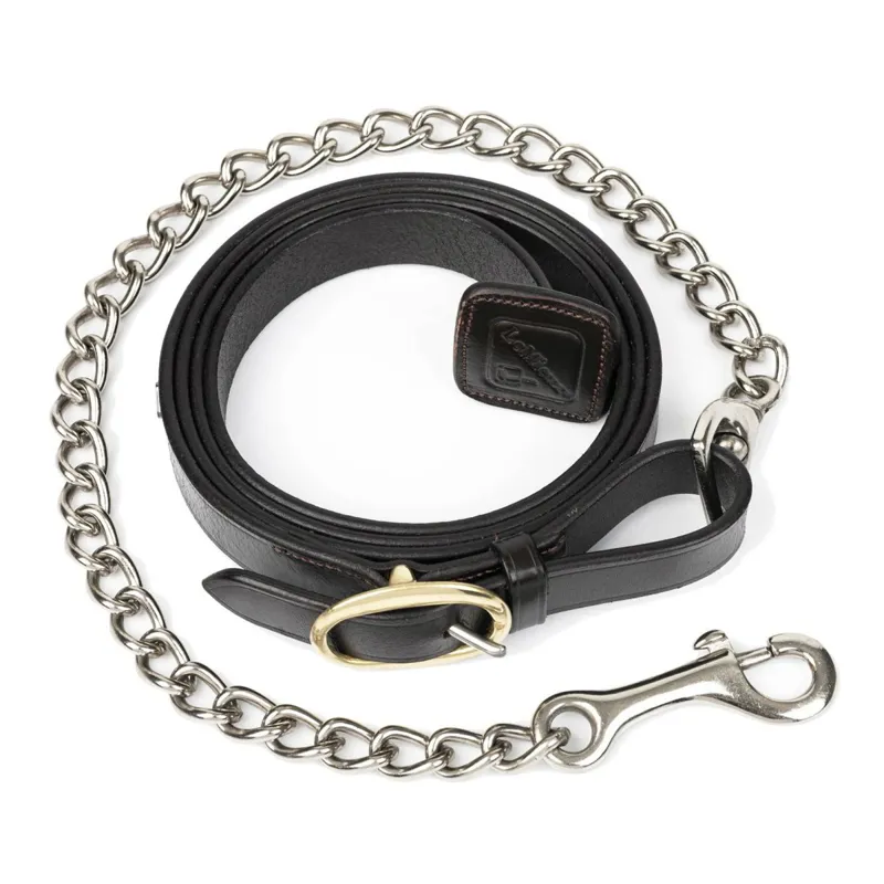 LeMieux Trot Up Leather Lead Chain - Brown