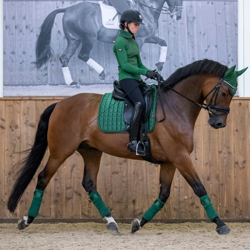 LeMieux Loire Fly Bonnet - Hunter Green-3