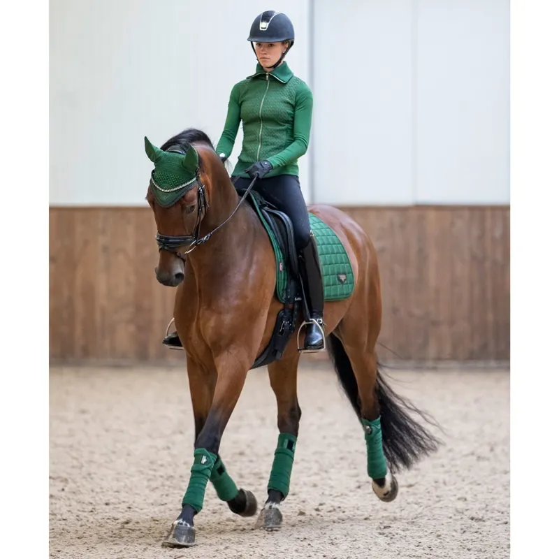 LeMieux Loire Classic Satin Dressage Pad - Hunter Green-2