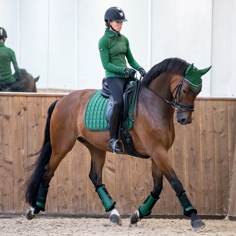 LeMieux Loire Fly Bonnet - Hunter Green-5
