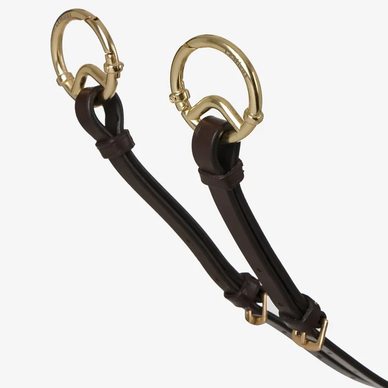 LeMieux Kudos Running Martingale - Brown/Brass-2