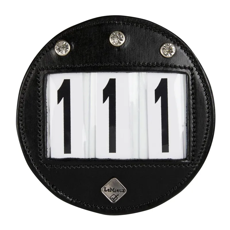 LeMieux Bridle Number Holder - Diamante Black-1