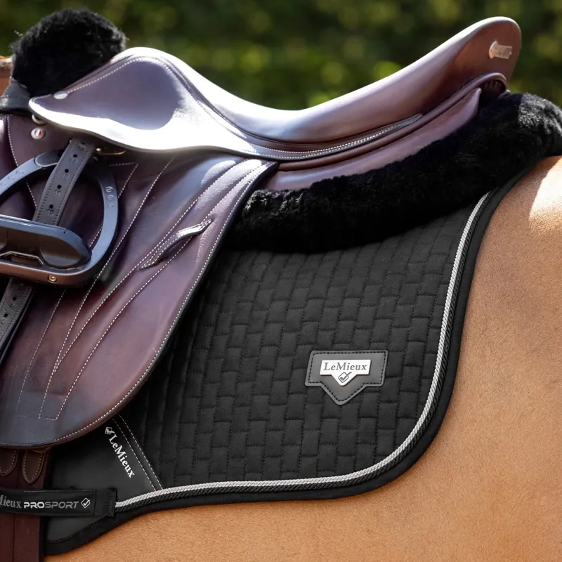 LeMieux Puissance Close Contact Square Saddle Pad - Black-3