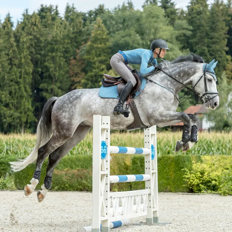 LeMieux Classic Fly Hood - Ice Blue-1