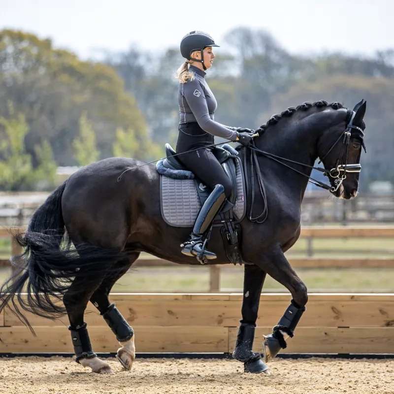 LeMieux Self-Cooling Dressage Saddle Pad - Polar Grey-3