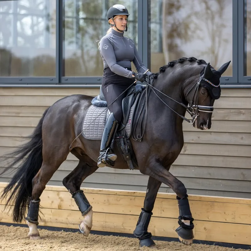 LeMieux Self-Cooling Dressage Saddle Pad - Polar Grey-4
