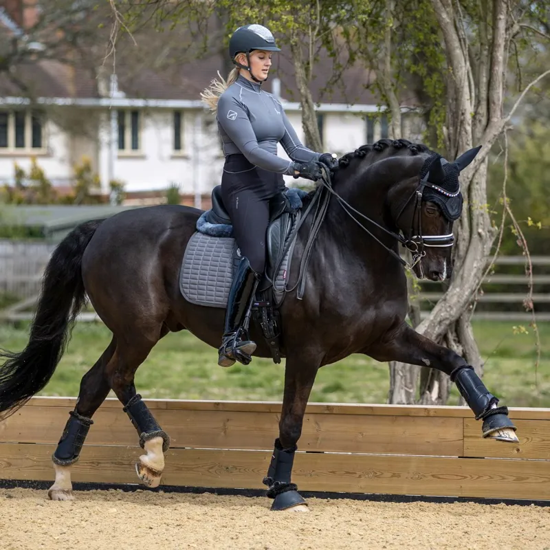 LeMieux Self-Cooling Dressage Saddle Pad - Polar Grey-5