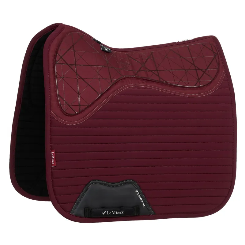 LeMieux Soft Shell Anti Slip Dressage Saddle Pad - Burgundy