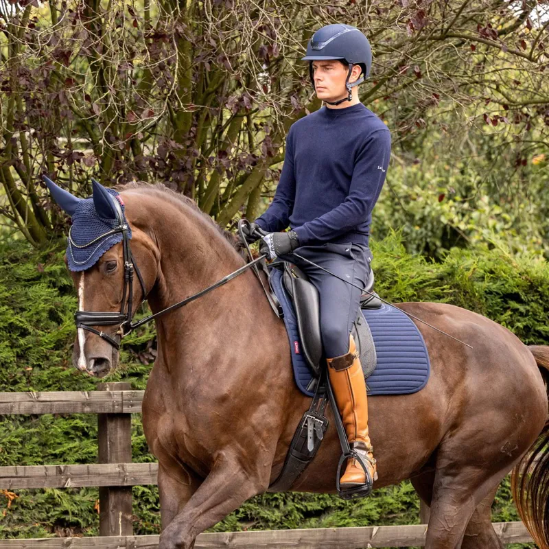 LeMieux Soft Shell Anti Slip Dressage Saddle Pad - Navy-1
