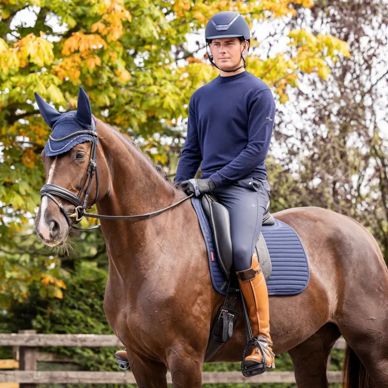 LeMieux Soft Shell Anti Slip Dressage Saddle Pad - Navy-2