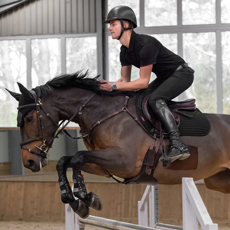 LeMieux Soft Shell Anti Slip Euro Jump Saddle Pad - Black-1