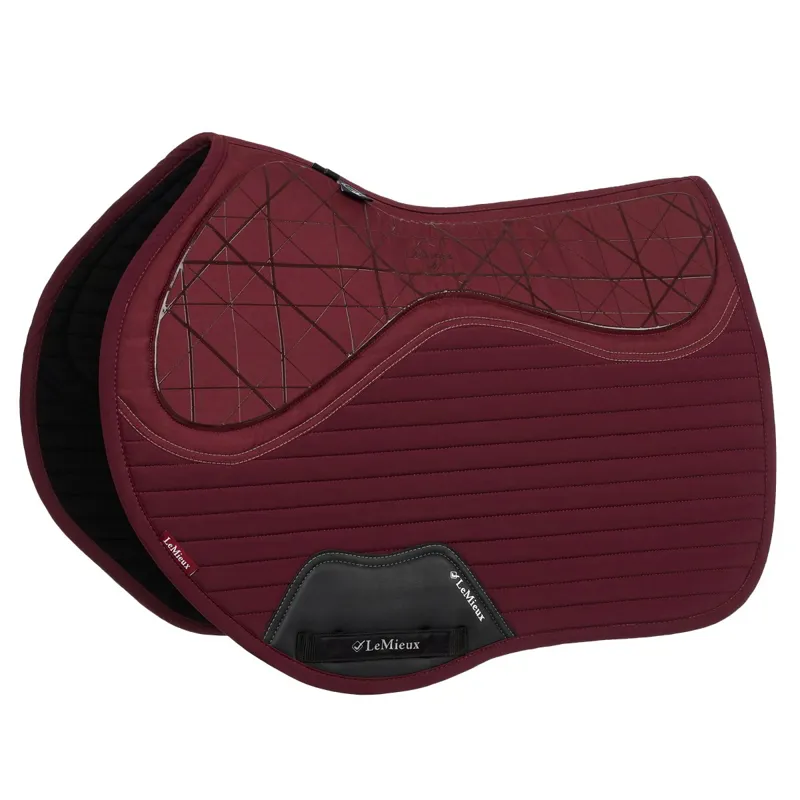 LeMieux Soft Shell Anti Slip Euro Jump Saddle Pad - Burgundy