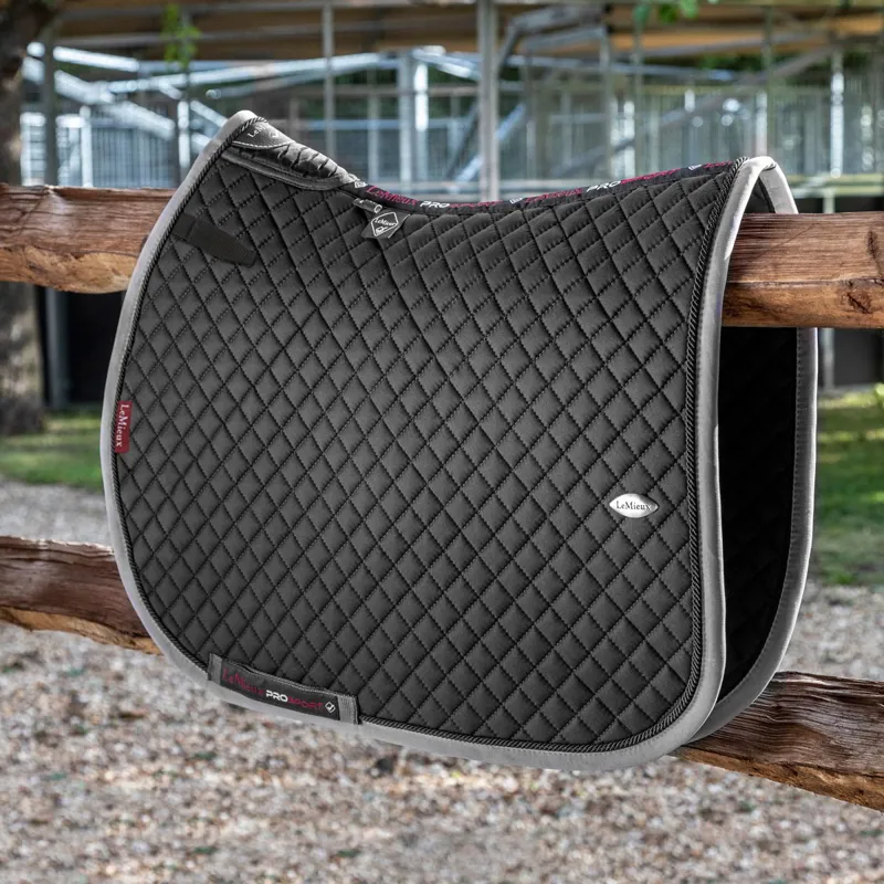 LeMieux Wither Relief Mesh Jumping Saddle Pad - Black-1