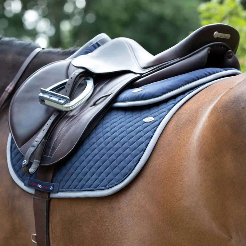 LeMieux Wither Relief Mesh Jumping Saddle Pad - Navy-2