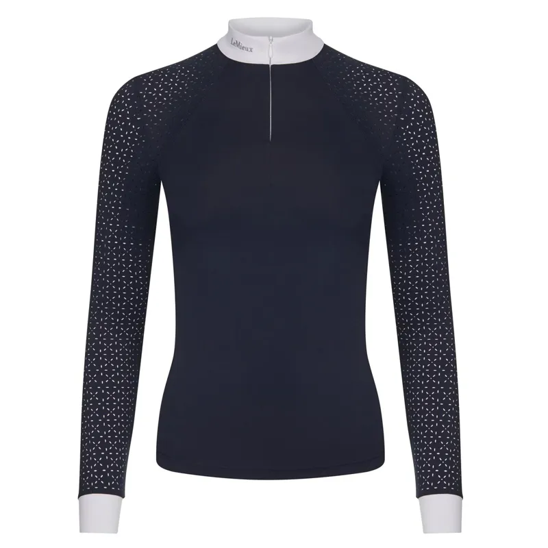 LeMieux Olivia Ladies Long Sleeve Show Shirt - Navy