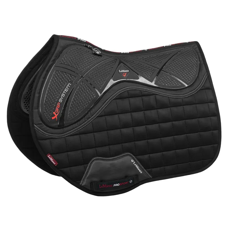 LeMieux X-Grip Twin-Sided EuroJump Square Saddle Pad - Black-1