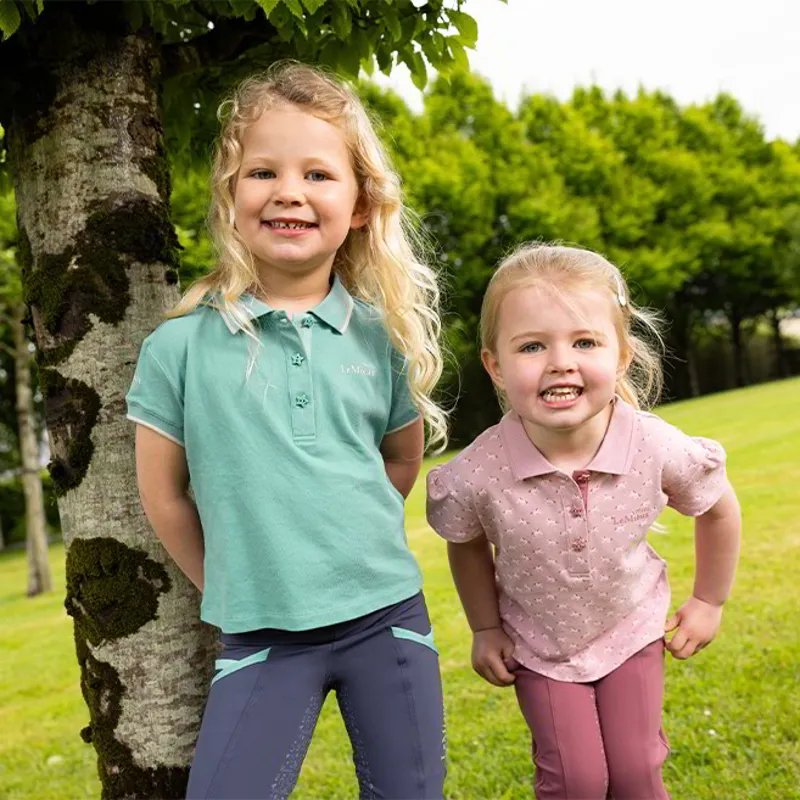 LeMieux Mini Junior Polo Shirt - Lagoon-7
