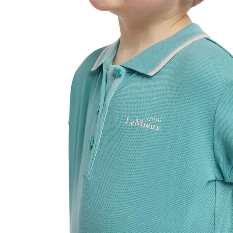 LeMieux Mini Junior Polo Shirt - Lagoon-4