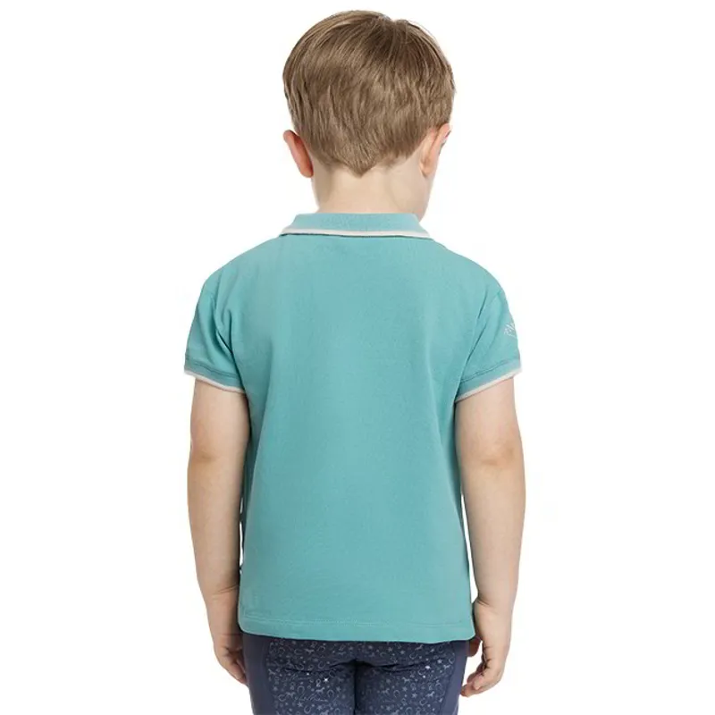 LeMieux Mini Junior Polo Shirt - Lagoon-3