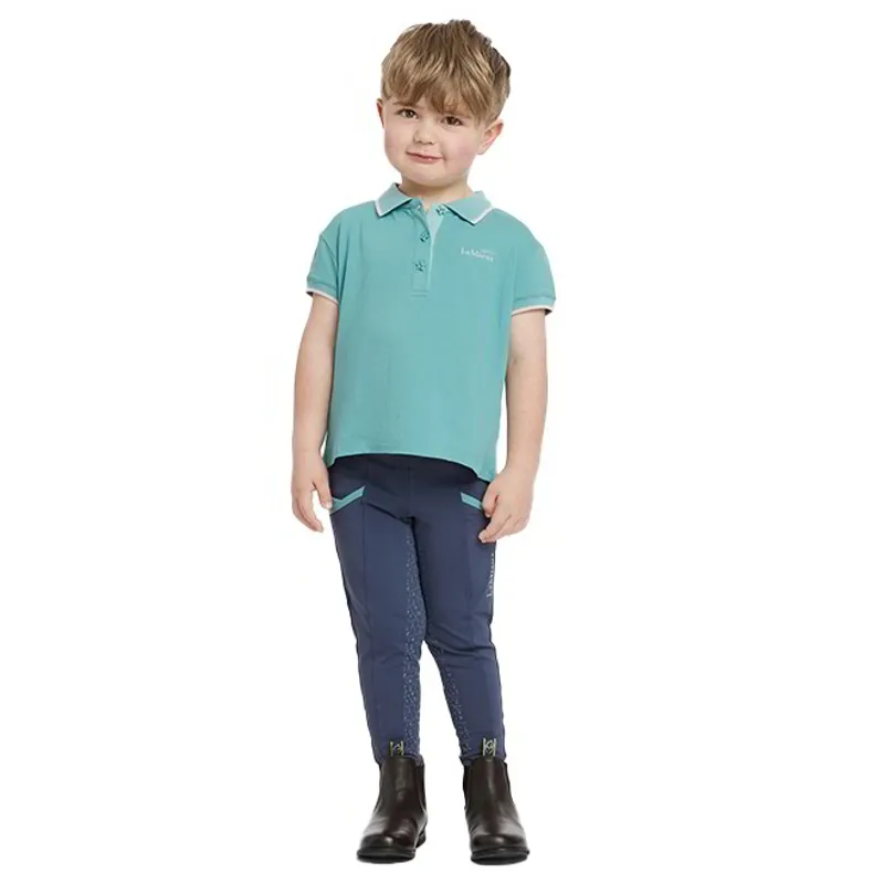 LeMieux Mini Junior Polo Shirt - Lagoon-6