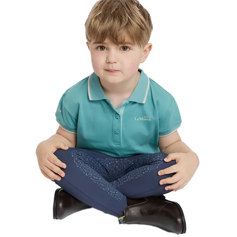 LeMieux Mini Junior Polo Shirt - Lagoon-5