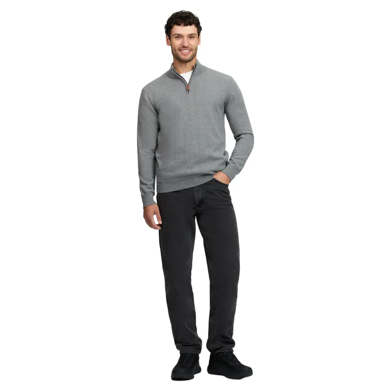 LeMieux Men's Quarter Zip Knit Sweatshirt - Grey-3