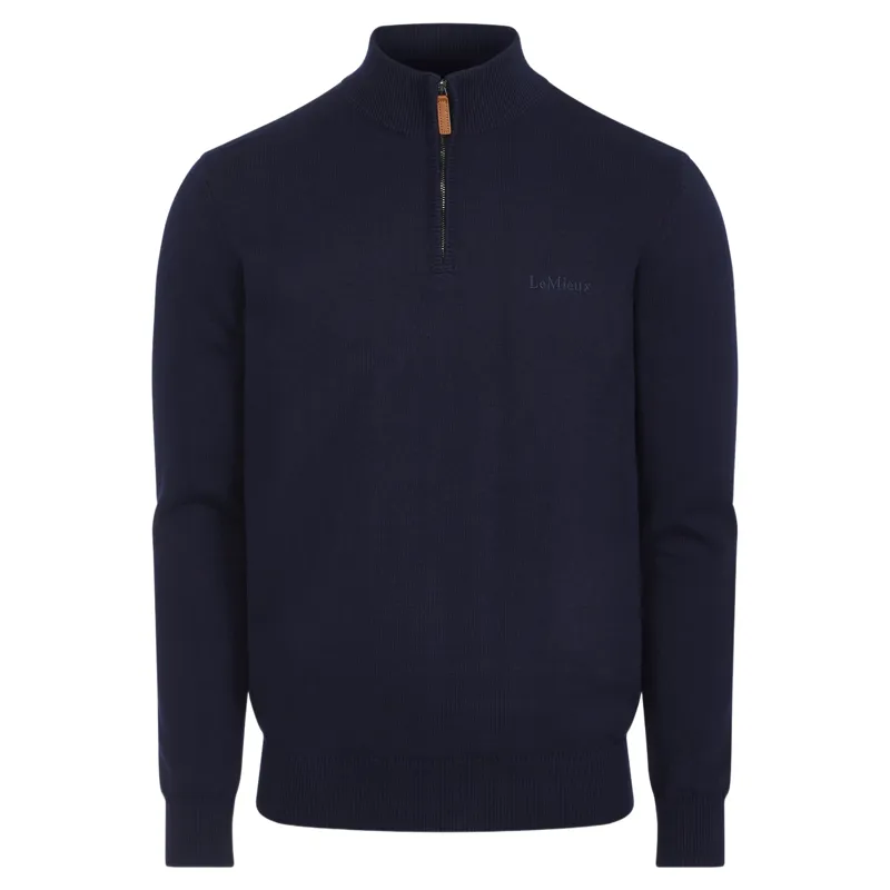 LeMieux Men's Quarter Zip Knit Sweatshirt - Navy-2