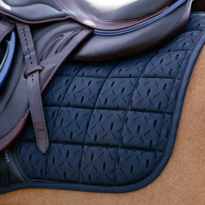 LeMieux 3D Mesh Self-Cool Eurojump Saddle Pad - Navy-6