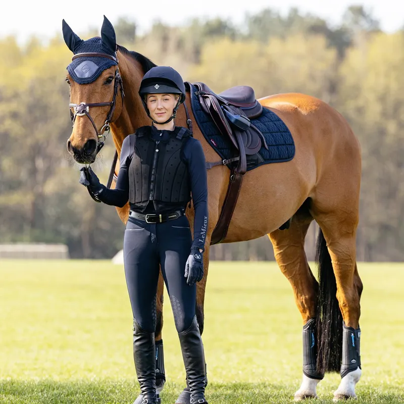LeMieux 3D Mesh Self-Cool Eurojump Saddle Pad - Navy-4