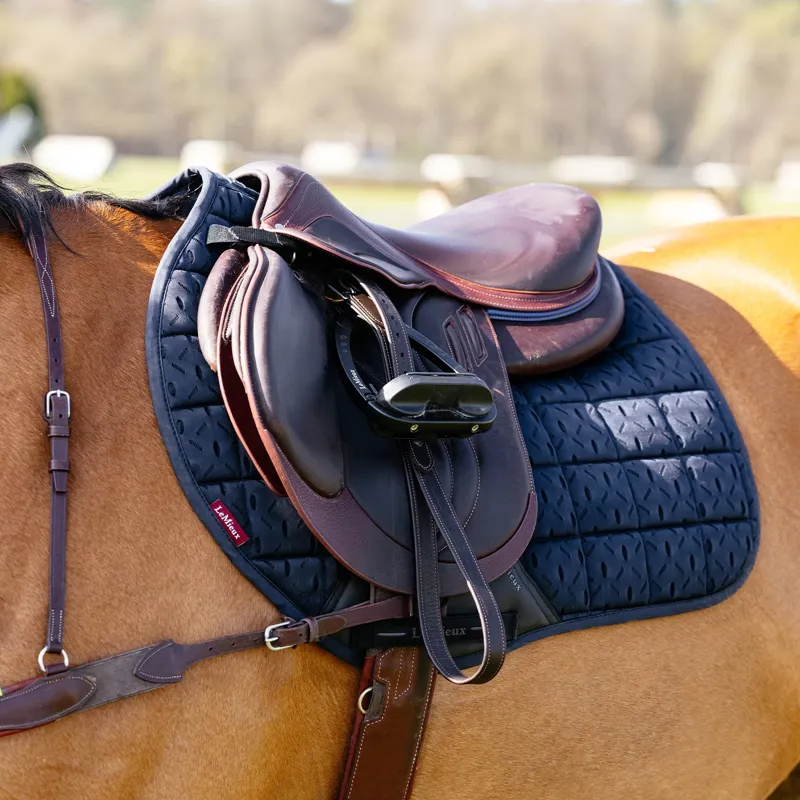 LeMieux 3D Mesh Self-Cool Eurojump Saddle Pad - Navy-1