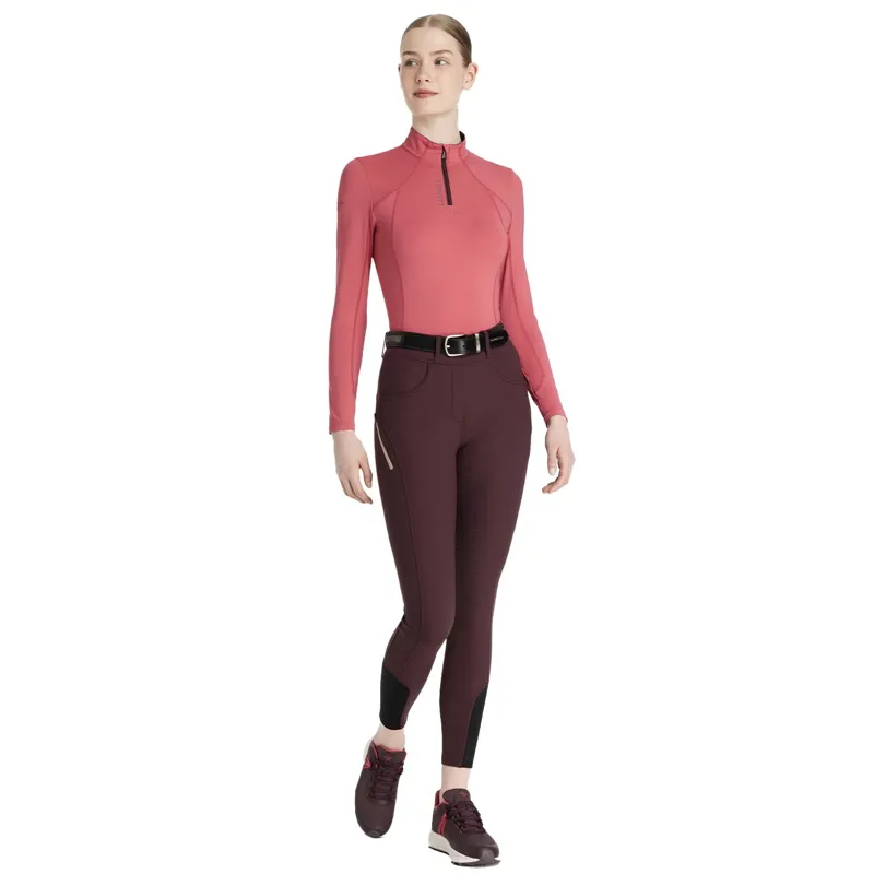 LeMieux Amy Full Grip Ladies Riding Tights - Damson-4