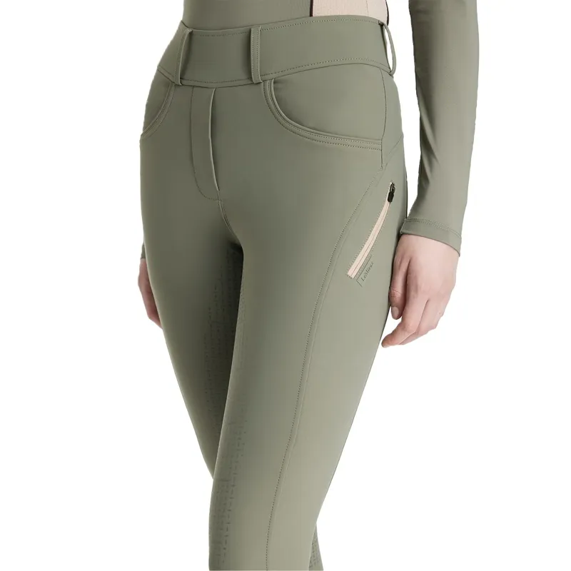 LeMieux Amy Full Grip Womens Bregging Riding Tights - Rosemary-3