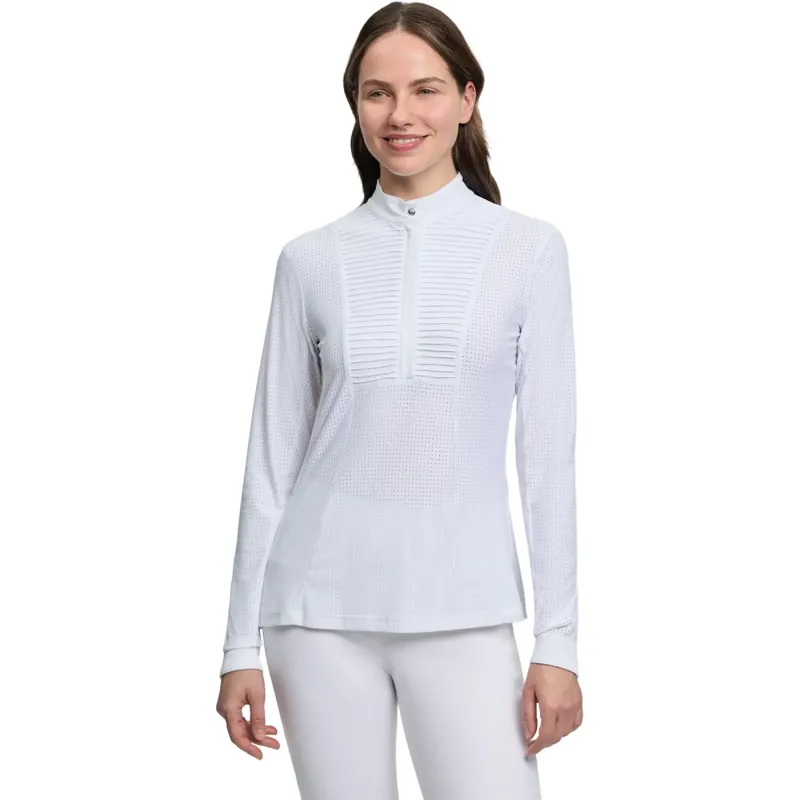 LeMieux Arielle Women's Long Sleeve Show Shirt - White