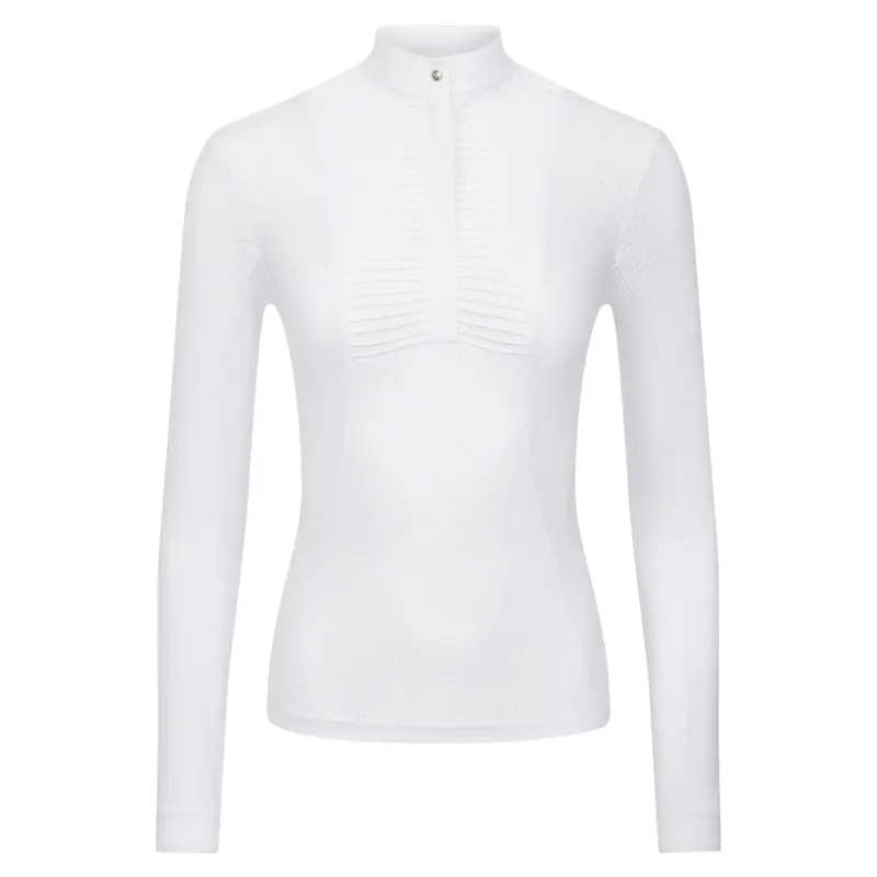LeMieux Arielle Women's Long Sleeve Show Shirt - White-2