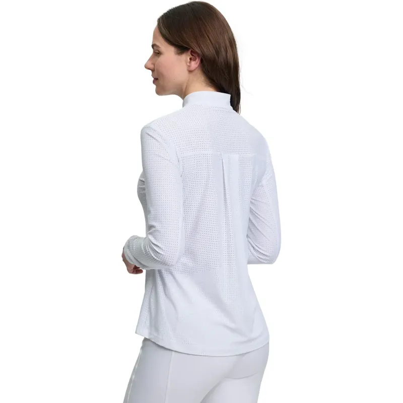 LeMieux Arielle Women's Long Sleeve Show Shirt - White-3