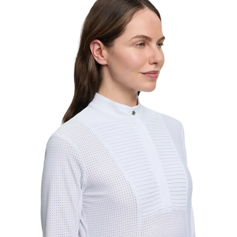 LeMieux Arielle Women's Long Sleeve Show Shirt - White-5