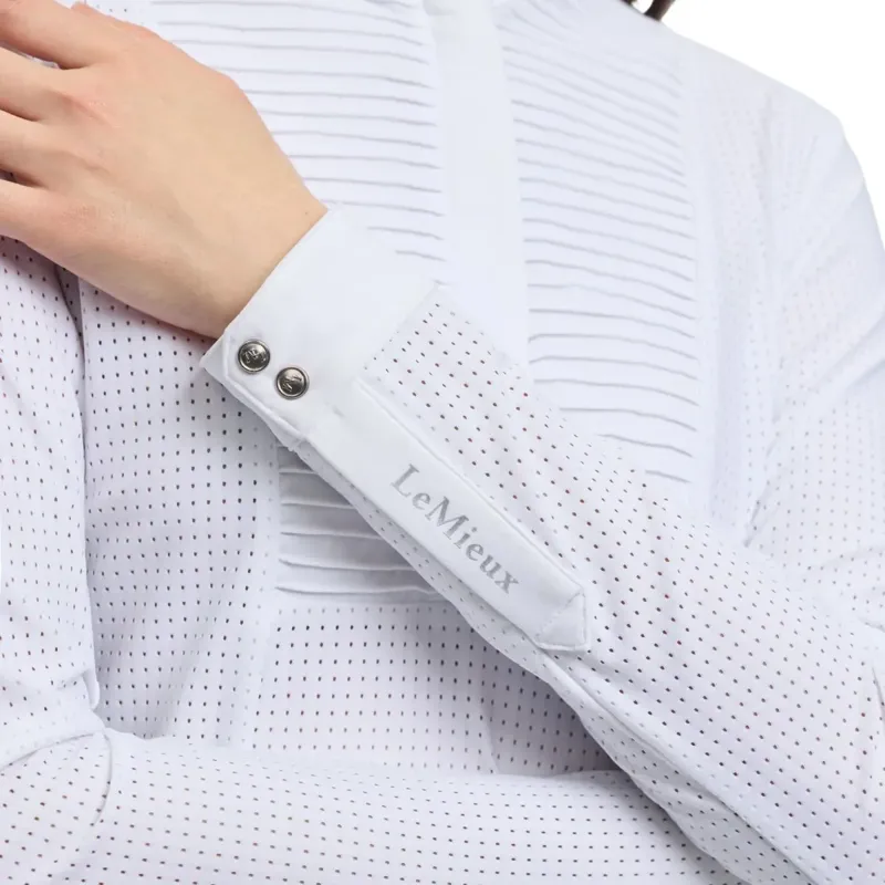LeMieux Arielle Women's Long Sleeve Show Shirt - White-7