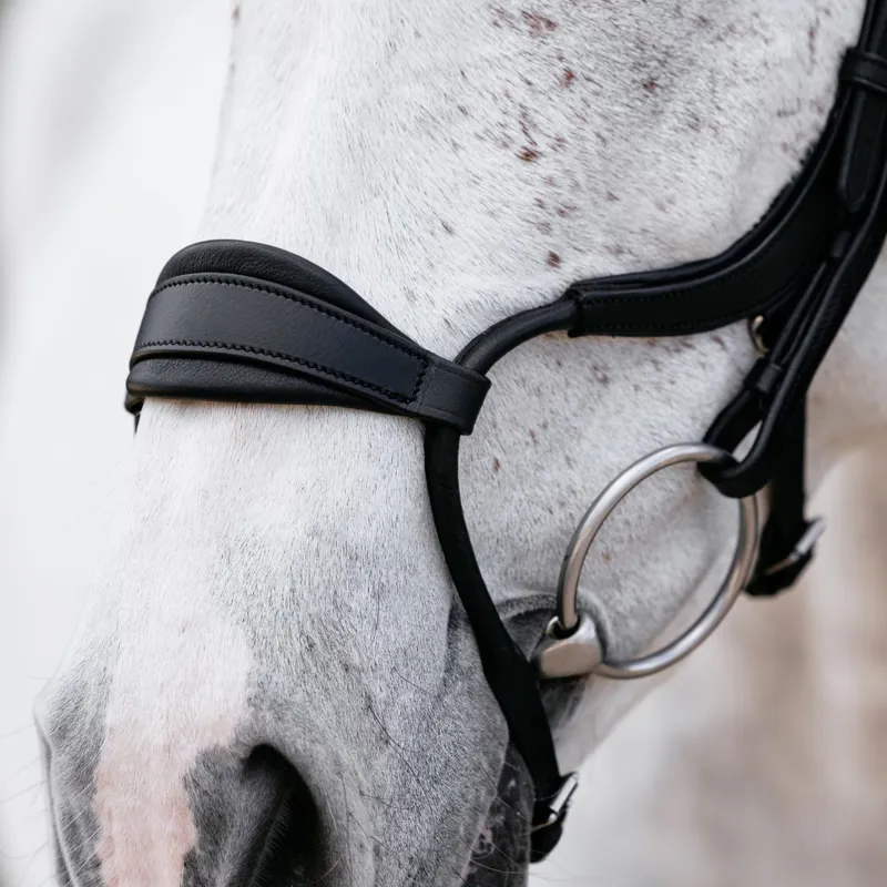 LeMieux Arika Adjustable Anatomic Noseband Bridle - Black/Silver-4