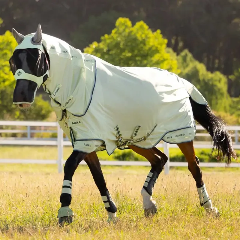 LeMieux Arika Armour-Tek Detachable Neck Fly Sheet - Macaron-3