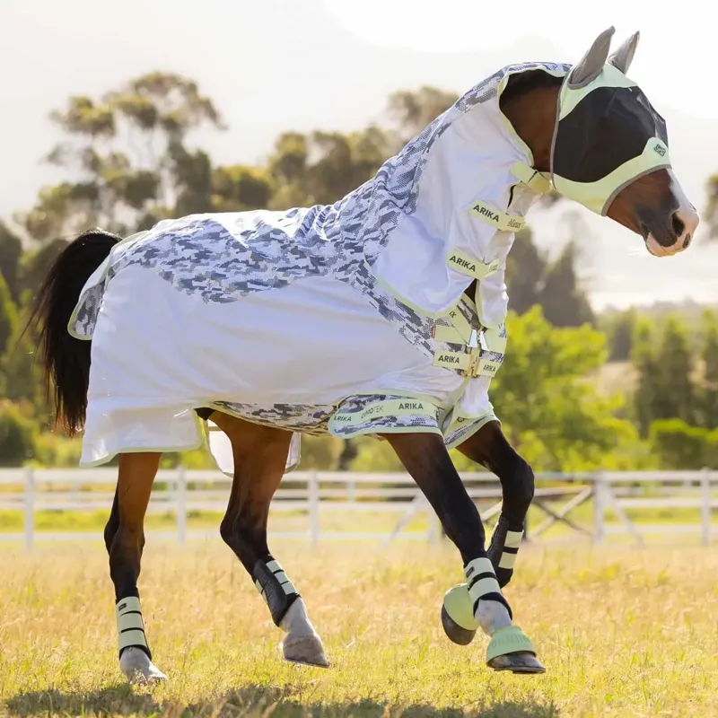 LeMieux Arika Camo-Tek Combo Neck Fly Sheet - Macaron