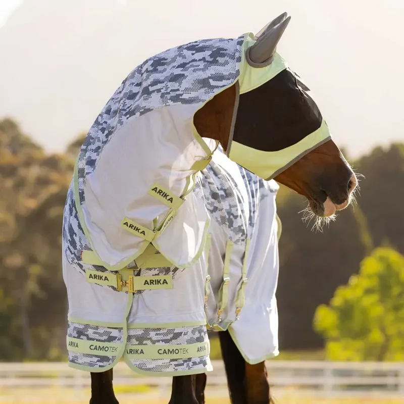 LeMieux Arika Camo-Tek Combo Neck Fly Sheet - Macaron-4