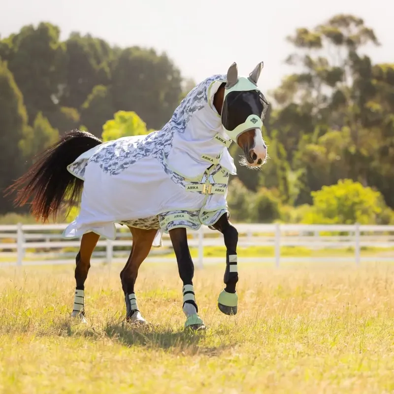 LeMieux Arika Camo-Tek Combo Neck Fly Sheet - Macaron-5