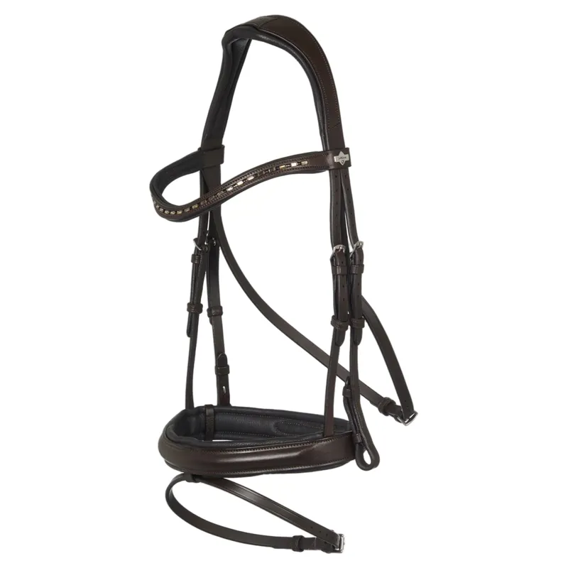 LeMieux Arika Dressage Bridle - Brown/Silver-1